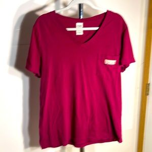 Pink size medium burgundy shirt